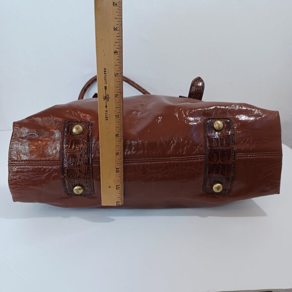 Marc Jacobs Bag Brown Patent Leather Kiss Lock Closure Vintage - Picture 14 of 16